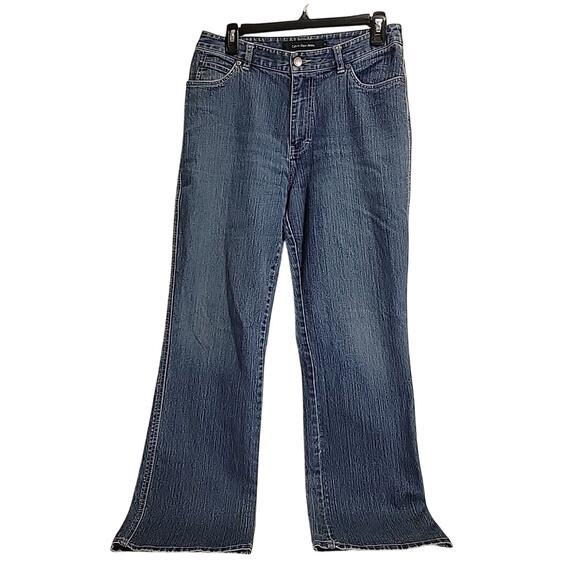 Calvin Klein Jeans Wide Leg Flare Blue Denim Womens Size 8 - Picture 1 of 7